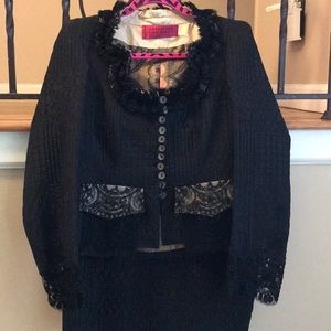 Christian lacroix womans button pencil skirt suit